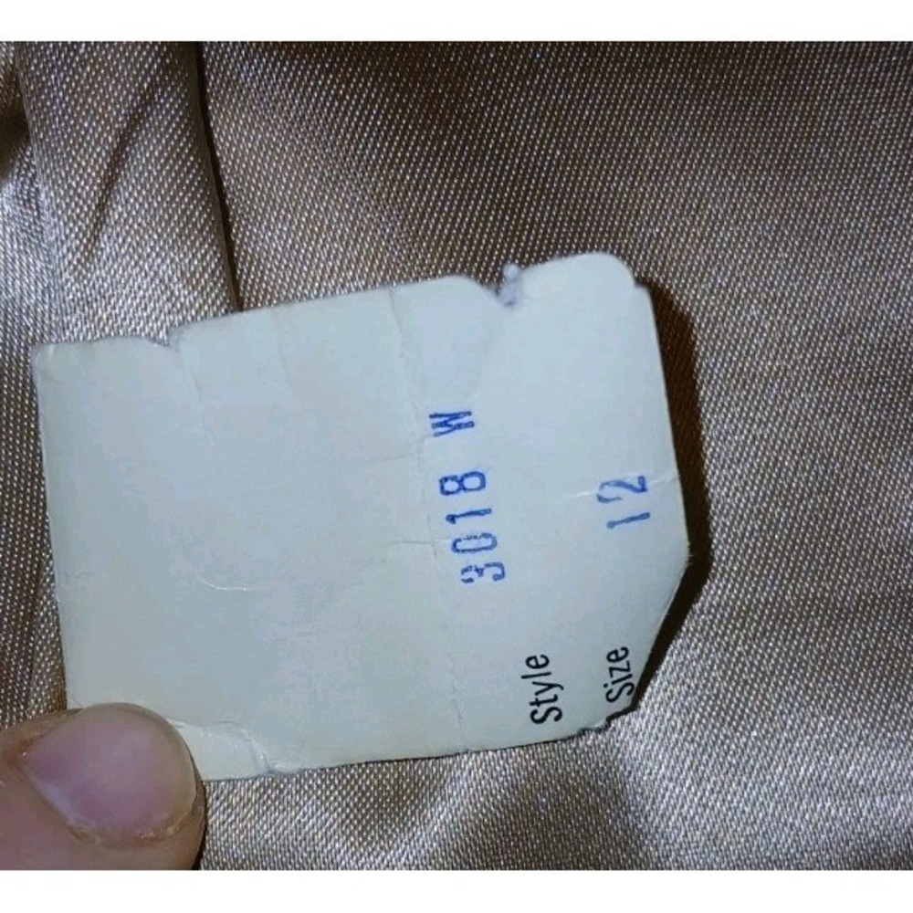 Vintage 80's Lady Grais Tan Leather Blazer Jacket Size 12 Made In USA AC - Picture 7 of 8